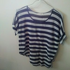 Gently used white and dark grey shirt.